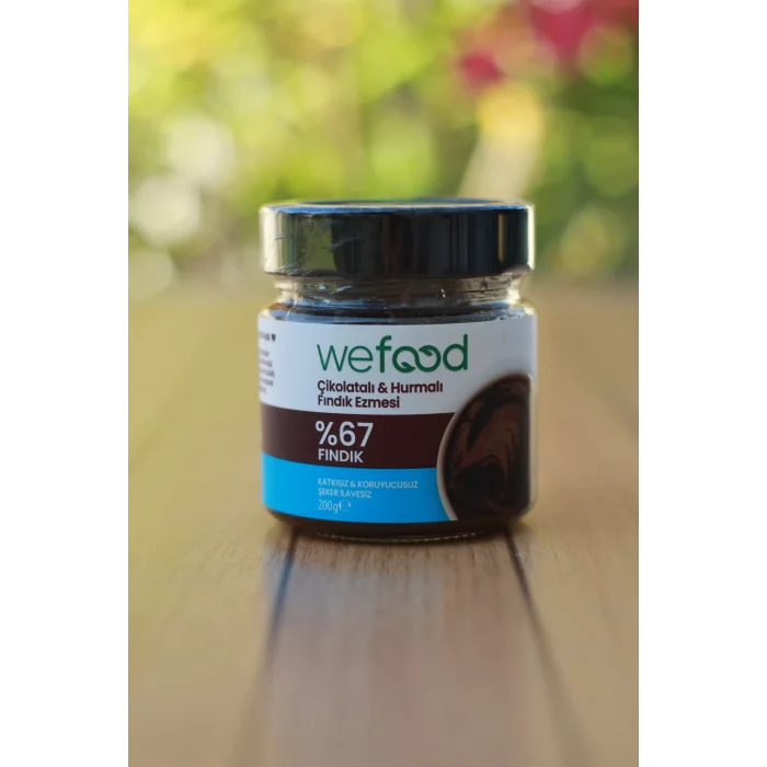 BUĞZ Wefood Çikolatalı Hurmalı Fındık Ezmesi (Şekersiz, Katkısız)