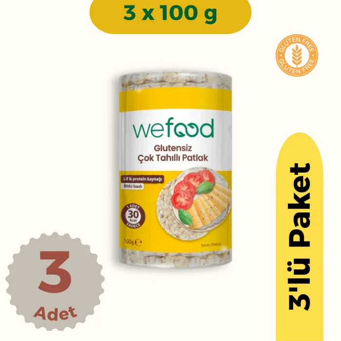 BUĞZ Wefood Çok Tahıllı Patlak (100 gr) 3lü Set