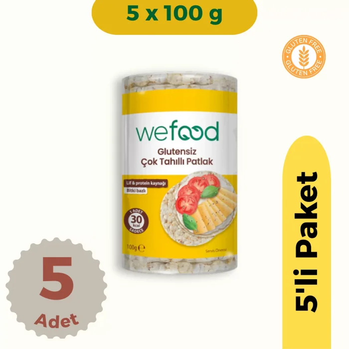 BUĞZ Wefood Çok Tahıllı Patlak (100 gr) 5li Set