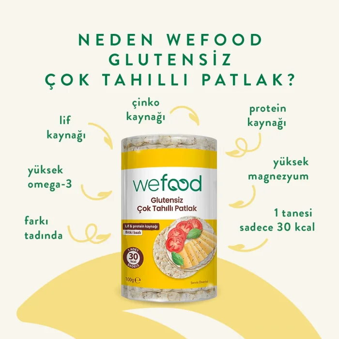 BUĞZ Wefood Çok Tahıllı Patlak (100 gr) 5li Set