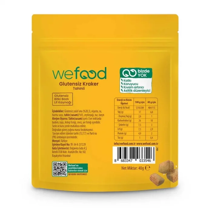 BUĞZ Wefood Glutensiz Tahinli Kraker