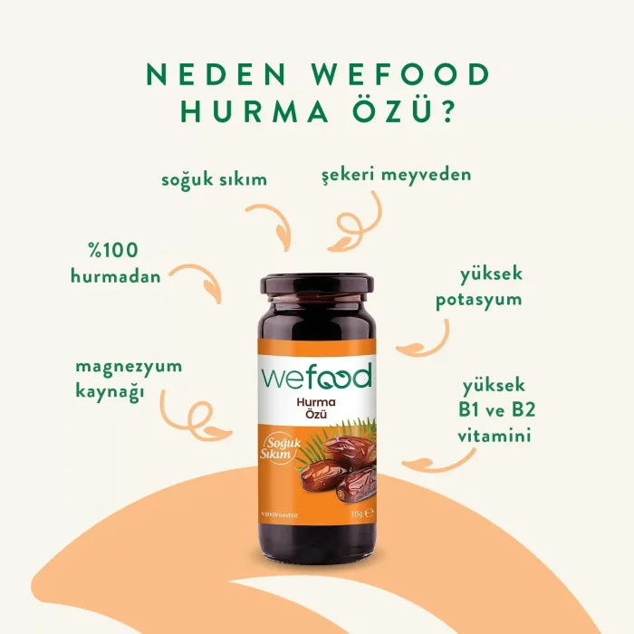 BUĞZ Wefood Hurma Özü Soğuk Sıkım (315 gr)