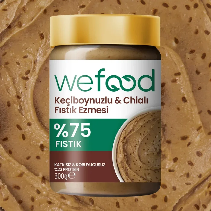 BUĞZ Wefood Keçiboynuzlu & Chialı Fıstık Ezmesi (300 gr)