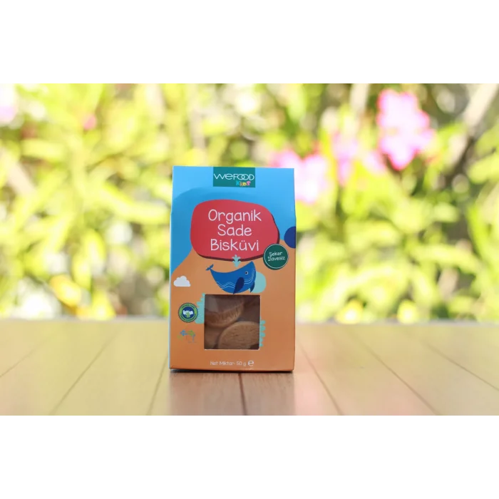 BUĞZ Wefood Kids Organik Sade Bisküvi (Tereyağlı) 50 gr