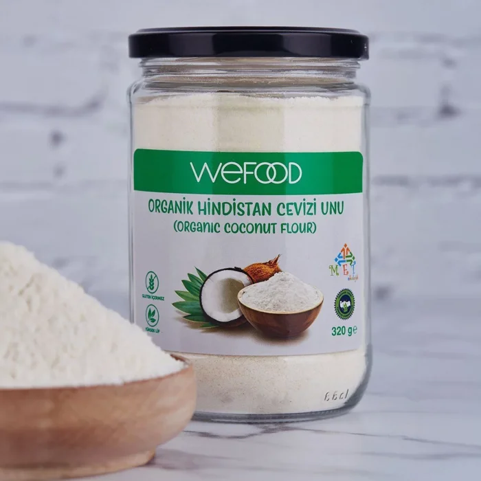 BUĞZ Wefood Organik Glutensiz Hindistan Cevizi Unu (320 gr)