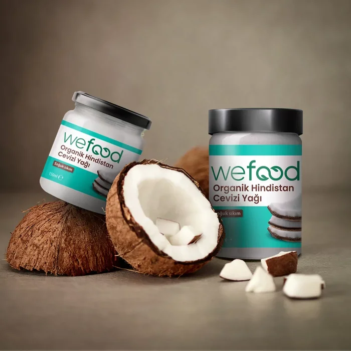 BUĞZ Wefood Organik Hindistan Cevizi Yağı (300 ml) ve Organik Ham Kakao Tozu (140 gr) 2li Set