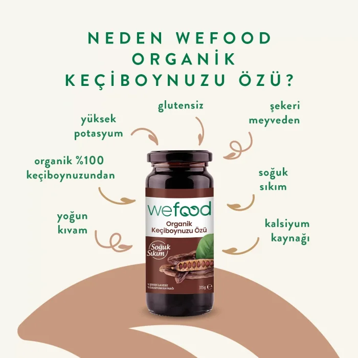 BUĞZ Wefood Organik Keçiboynuzu Özü Soğuk Sıkım (315 gr)