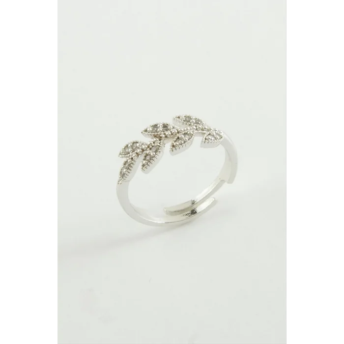 Yaprak Zirkon Taşlı Yüzük