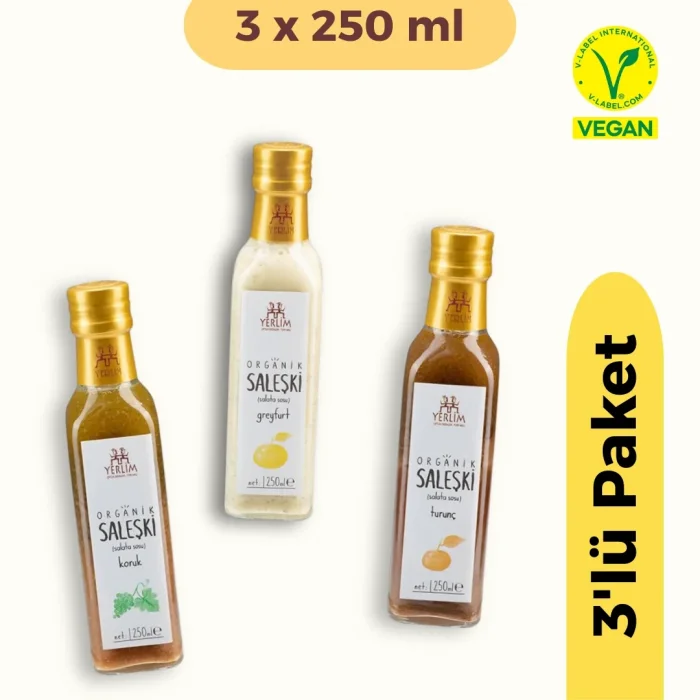 BUĞZ Yerlim Organik Saleşki 3lü Set (Salata Sosu)