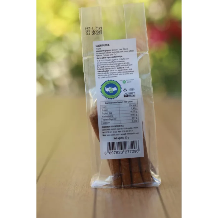 BUĞZ Yerlim Organik YERİK KAK-Kİ Sebzeli Çubuk