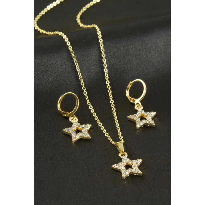Yıldız Taşlı Set Kolye