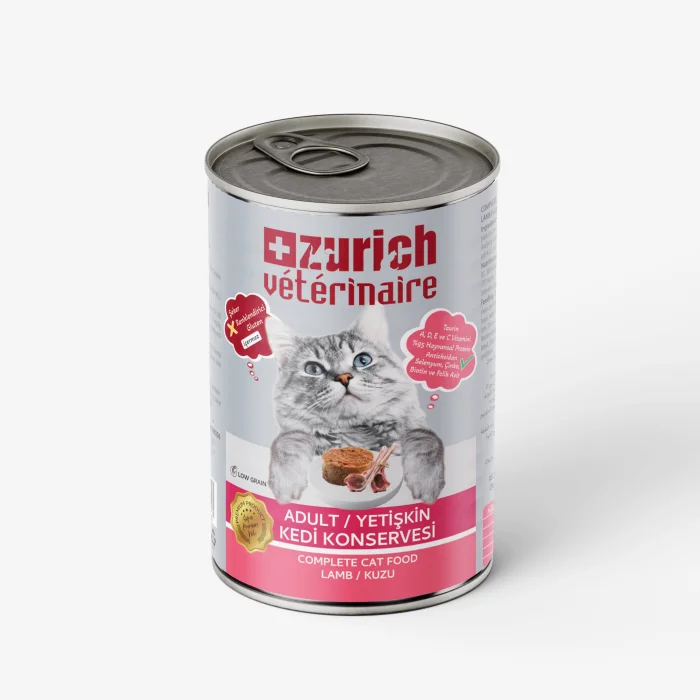 Zurich Veterinaire Pate Kuzulu Yetişkin Kedi Konservesi 415 gr