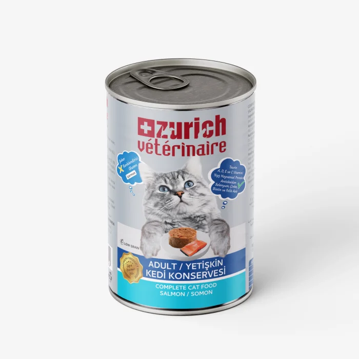 Zurich Veterinaire Pate Somonlu Yetişkin Kedi Konservesi 415 gr