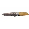 BUĞZ A2150c Kahve Kamp Çakısı 21cm- Manuel, Ahşap İşlemeli Sap,kemerlikli