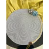 BUĞZ DecoHandy 39cm Çiçekli Jüt Örme Supla Amerikan Servis