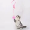 BUĞZ Yaylı Asılabilir Peluş Kedi Oyuncağı - Elastik - Ponponlu Olta