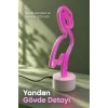 BUĞZ Flamingo LED Lamba USB Kablolu Beyaz Gövdeli - BUĞZ
