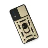BUĞZ Galaxy A02 Kılıf Pars Lens Yüzüklü Silikon - Gold