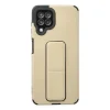 BUĞZ Galaxy A22 Kılıf Mega Standlı Silikon - Gold