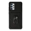 BUĞZ Galaxy A72 Kılıf Pars Lens Yüzüklü Silikon - Siyah
