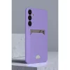 BUĞZ Galaxy S24 Fe Kılıf Kelvin Kartvizitli Silikon - Lila
