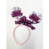 BUĞZ Happy Birthday Neon Renk Doğum Günü Tacı 12 Adet
