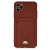 BUĞZ İphone 11 Pro Max Kılıf Kelvin Kartvizitli Silikon - Bordo
