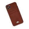 BUĞZ İphone 11 Pro Max Kılıf Kelvin Kartvizitli Silikon - Bordo
