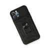 BUĞZ İphone 12 Pro Kılıf Pars Lens Yüzüklü Silikon - Siyah