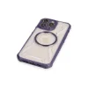 BUĞZ İphone 12 Pro Kılıf Prag Magneticsafe Kapak - Derin Mor