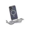 BUĞZ İphone 13 Pro Max Kılıf Divo Lazer Askılı Magsafe Kapak - Gümüş