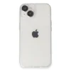 BUĞZ İphone 14 Kılıf Luko Lens Silikon - Gümüş