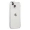 BUĞZ İphone 14 Kılıf Luko Lens Silikon - Gümüş