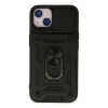 BUĞZ İphone 14 Kılıf Pars Lens Yüzüklü Silikon - Siyah