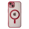 BUĞZ İphone 14 Plus Kılıf Magneticsafe Lazer Silikon - Kırmızı