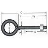 BUĞZ Kapalı Metrik Kanca M5 / 21x100 - 100 Adet