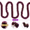 BUĞZ Mor Turuncu Renk 4 Cm Genişlik Garland Çift Renk Sim Süs 180 Cm