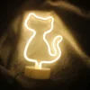 BUĞZ Neon Işıklı Kedi Tasarımlı Lamba