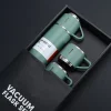 BUĞZ Paslanmaz Çelik Bardaklı Termos Seti 500 ML