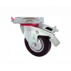 BUĞZ Servis Tekeri - Frenli Tablalı Siyah Döner - Çap 80 Mm