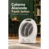 BUĞZ Termostatlı ve Devrilme Emniyetli Beyaz Fanlı Isıtıcı - BUĞZ