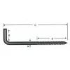 BUĞZ Vidalı Korniş Çivi No:8 - 4x80 - 100 Adet