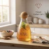 BUĞZ Yuvarlak Mantar Kapaklı Sürahi - 1500 ml - Yüksek Kaliteli Cam