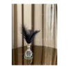 Biblo 1 Adet Siyah Tüylü Gümüş Kristal Top Tüylük Dekor Biblo Süs