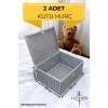 Oyuncak 2 Adet - Kapaklı Çok Amaçlı Hurç Kutu Mega 60x40x30 cm (Çamaşır, Oyuncak, Saklama ve Düzenleme İçin)