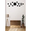 Kol Saati Love Ahşap Lazer Kesim Duvar Saati Nc2045