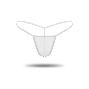 Beyaz Transparan Tül String Tanga TM0368