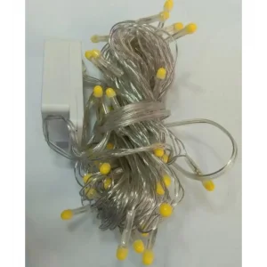 BUĞZ 10m 100 Led Damla Uçlu Led Işık Beyaz Işık Şeffaf Kablo