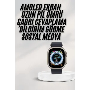 BUĞZ 2025 Yeni Model Akıllı Saat Android ve İOS Uyumlu Çağrı Cevaplama - BUĞZ
