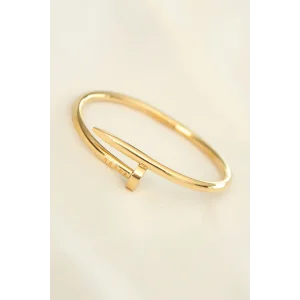 BUĞZ 316L Çelik Gold Renk Çivi Model Bileklik - BUĞZ